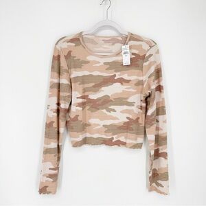 NWT American Eagle Camo Soft Thermal Cropped Top XL